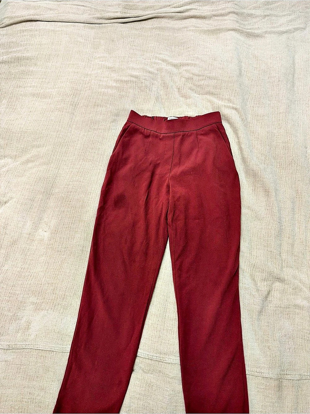 Babaton Straight Leg Pants in Red Size 0 Like New